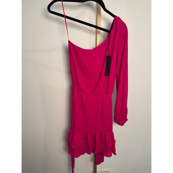 Krisa | One-Shoulder Ruffle Mini Dress - Picture 5 of 9